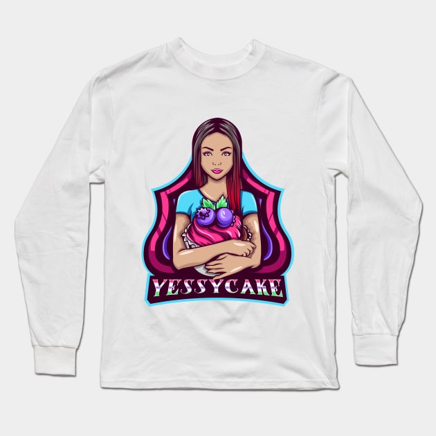 Hug a Cupcake 2.0 Long Sleeve T-Shirt by YessyCake